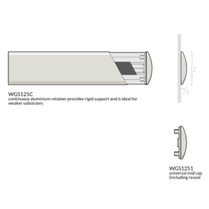 WGS125C - 125mm Wall Guard with Continuous Retainer